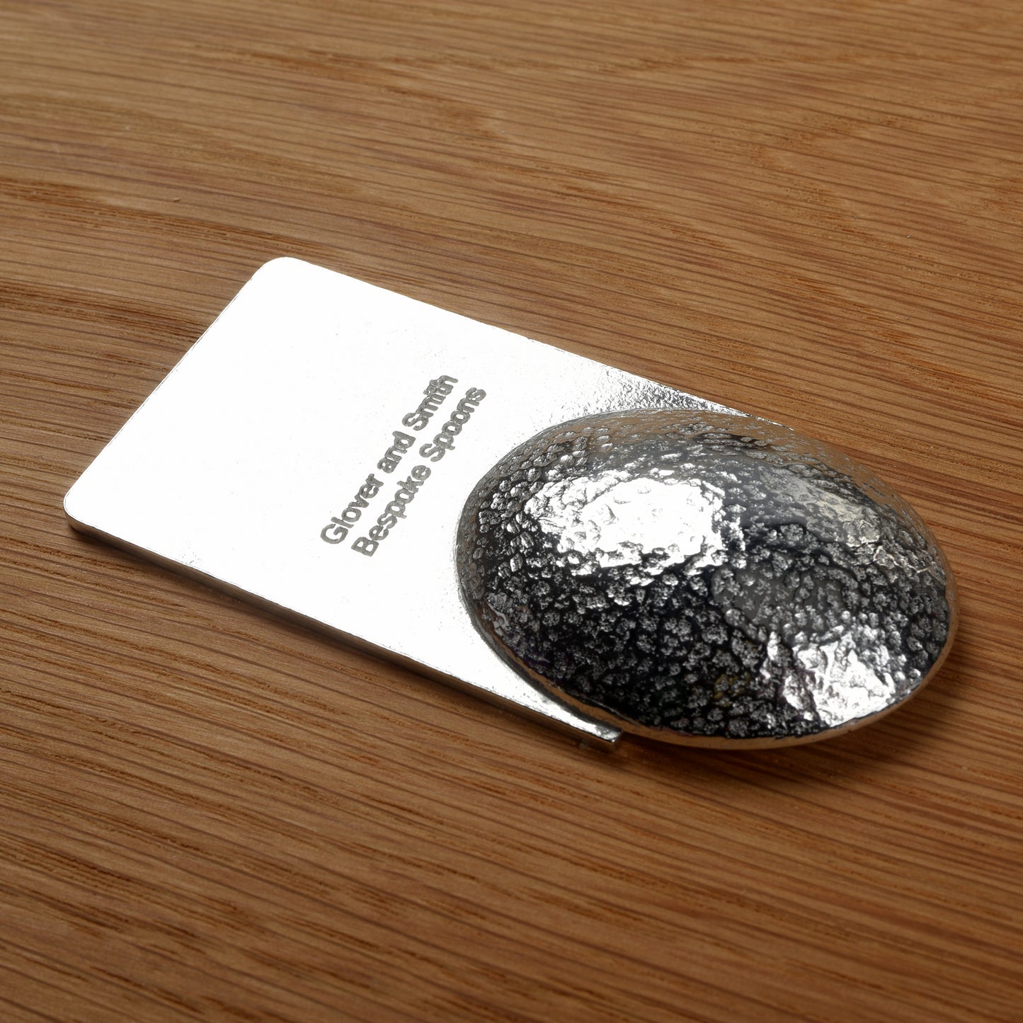 A personalised engraved pewter coffee measure scoop spoon, sugar spoon, tea caddy spoon. You decide the message engraved on the front
