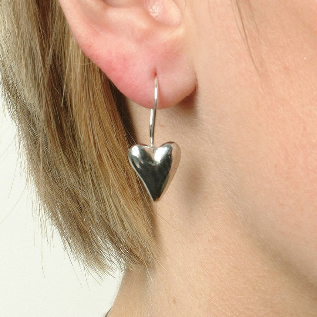 heart drop earrings tin anniversary gifts 10th wedding anniversary gifts