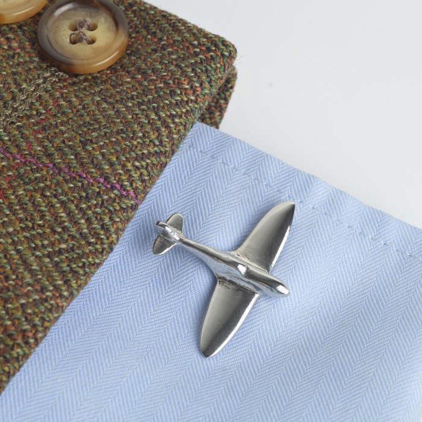 Spitfire aeroplane cufflinks, Spitfire gifts for him. Gift ideas for pilots. The perfect 10th ten year wedding anniversary gift, tin anniversary gifts (Our pewter is 95% tin) and a great gift for Father's day.