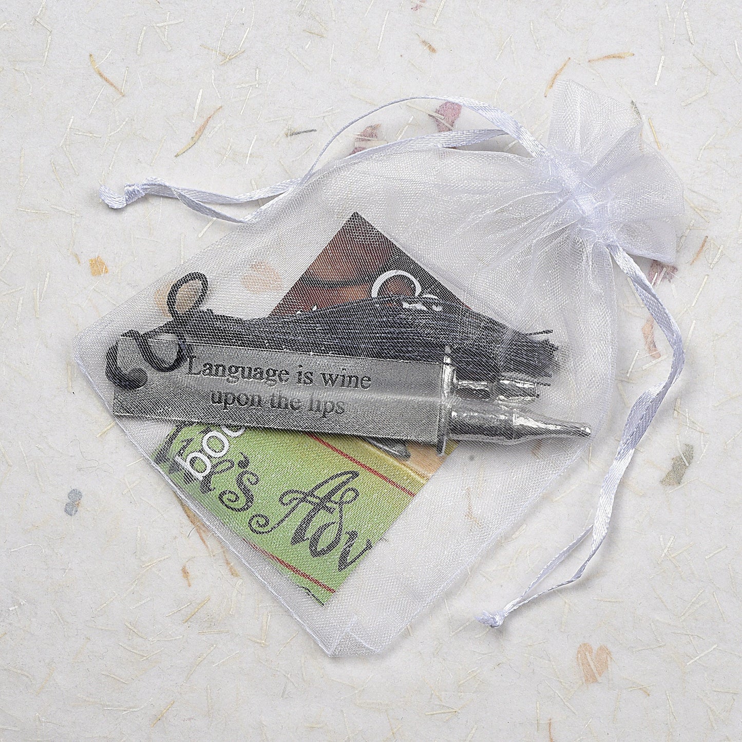 Language Lovers Pewter Bookmark | Virginia Woolf Gifts