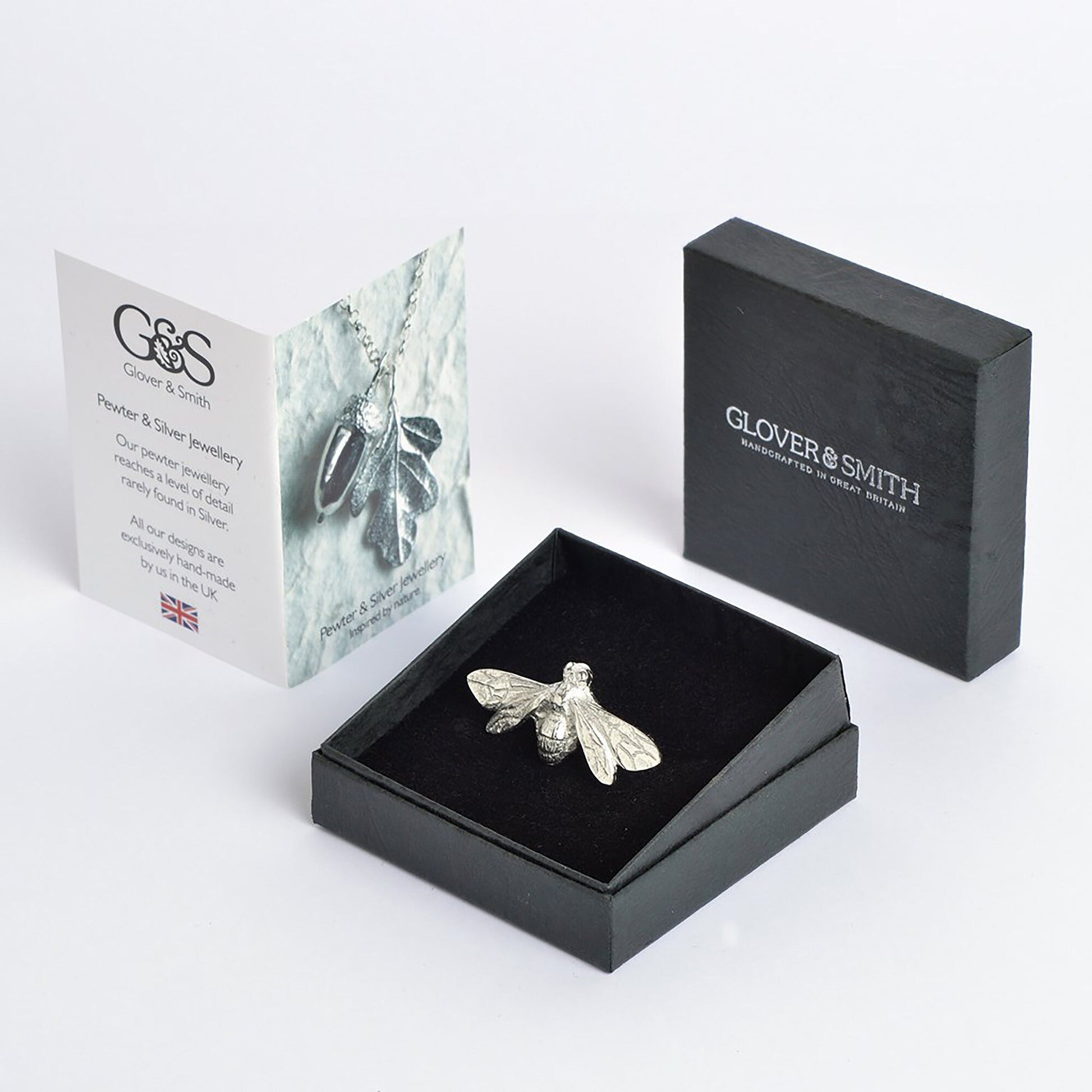A beautifully detailed pewter honey bee brooch. Gifts for bee lovers, bee gifts. This attractive bee brooch features delicately 'lacey' wings and an intricately sculpted body in celebration of our much-loved honey bees.