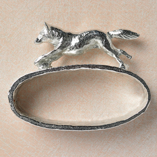 fox pewter napkin ring serviette ring