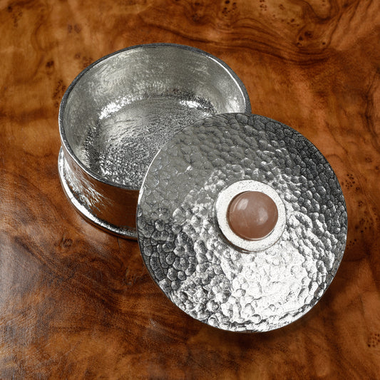 Moonstone personalised pewter box June birthstone gifts