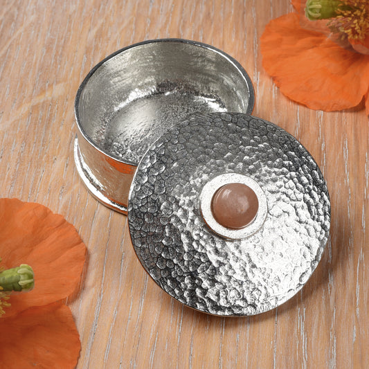 Moonstone personalised pewter box June birthstone gifts