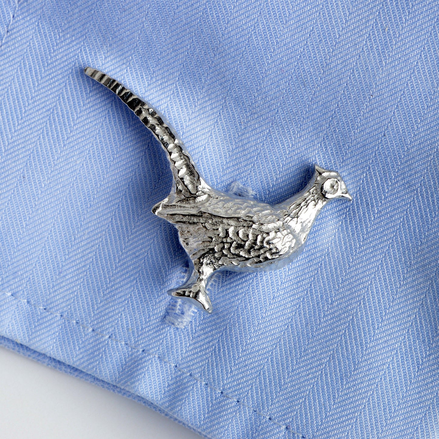 Pheasant cufflinks, pheasant gifts for men, pewter gifts for nature lovers. The perfect 10th ten year wedding anniversary gift, tin anniversary gifts (Our pewter is 95% tin) and a great gift for Father's day.