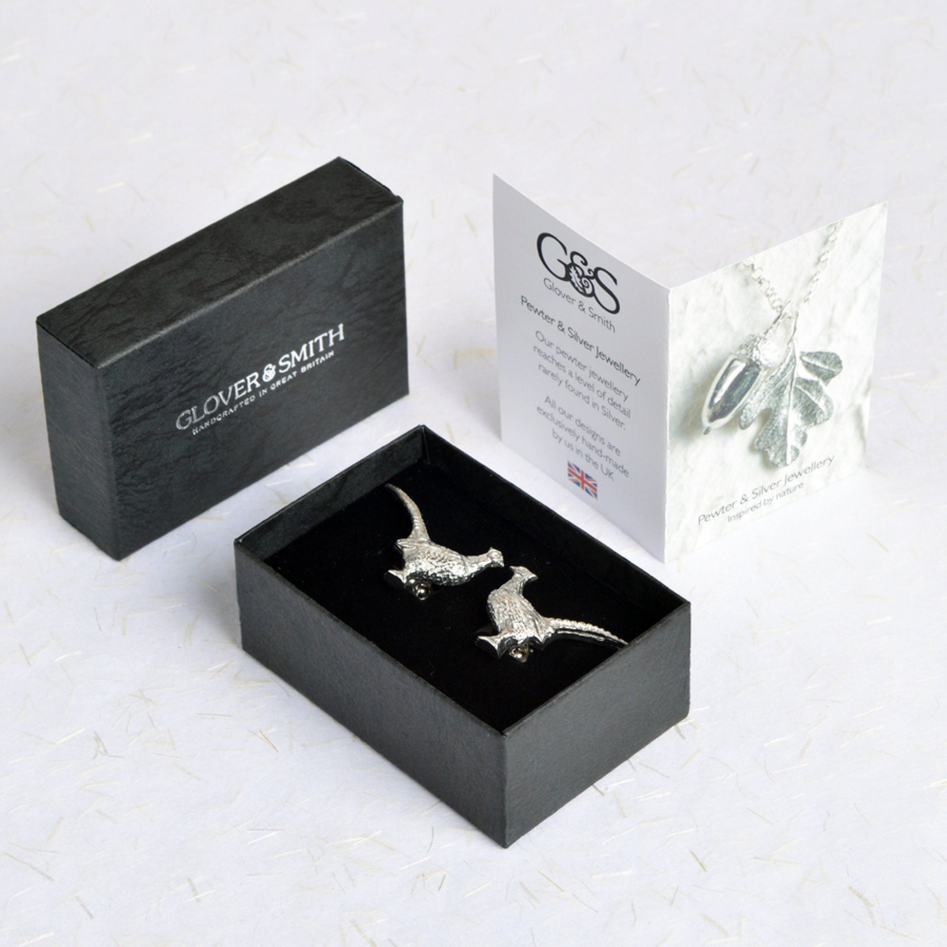 Pheasant cufflinks, pheasant gifts for men, pewter gifts for nature lovers. The perfect 10th ten year wedding anniversary gift, tin anniversary gifts (Our pewter is 95% tin) and a great gift for Father's day.