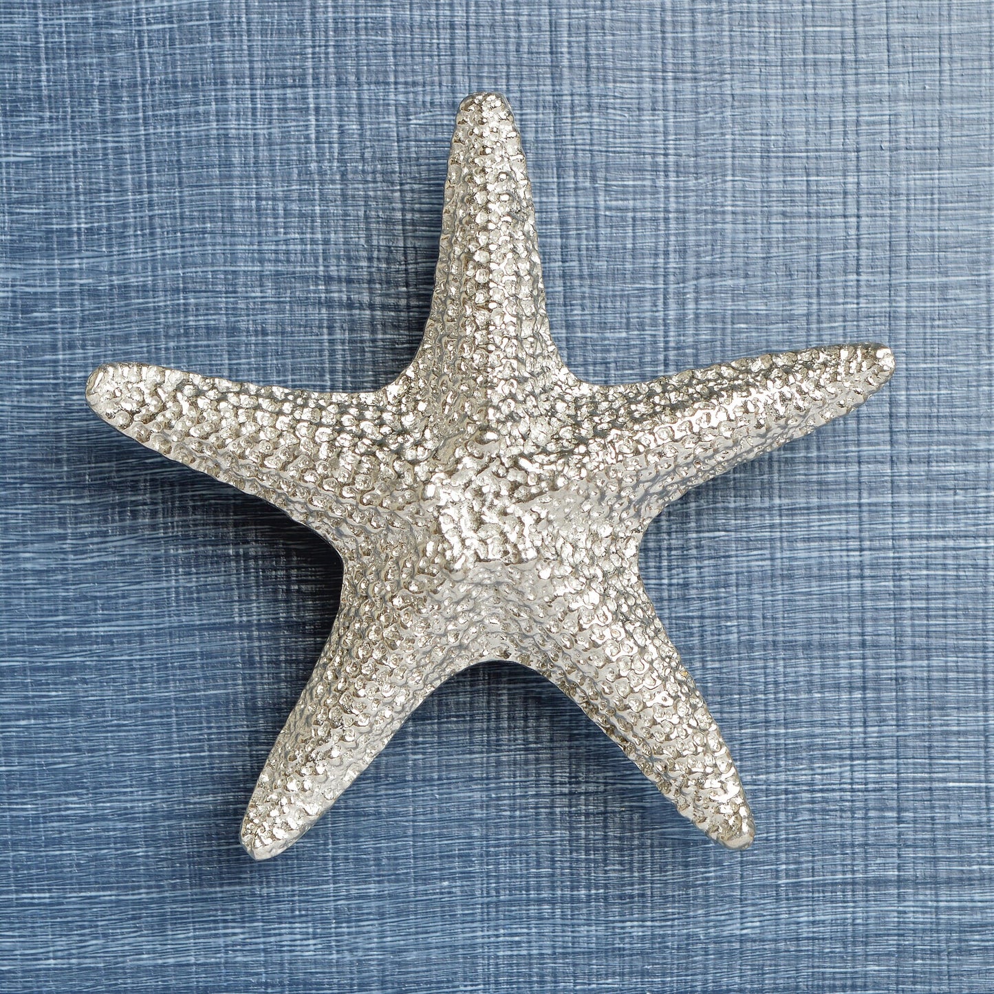 A solid pewter cabinet handle, cupboard knob, furniture handle or drawer pull in the shape of a detailed starfish. Organic, unusual handles UK handmade with finesse