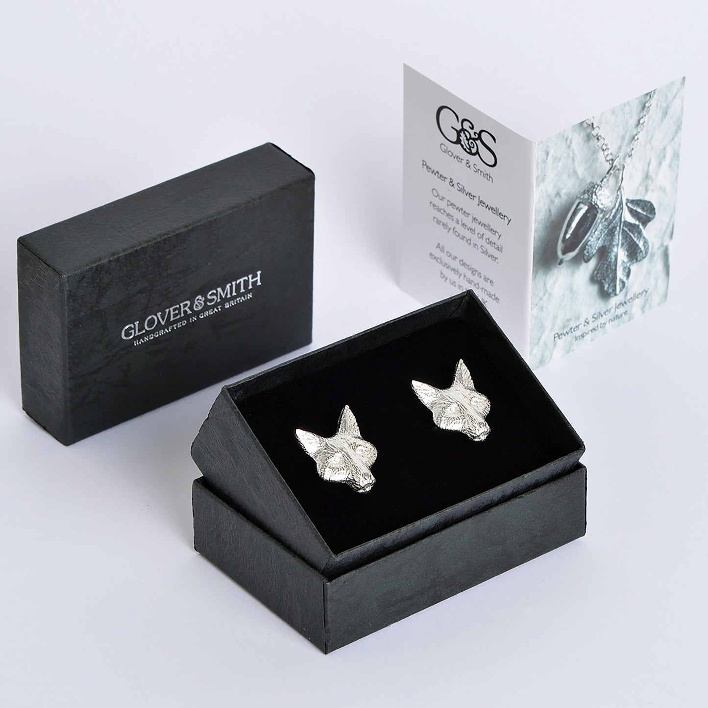 Fox cufflinks, fox gifts for men, silver fox gifts, pewter gifts for nature lovers. Country gifts, hunting gifts. The perfect 10th ten year wedding anniversary gift, tin anniversary gifts (Our pewter is 95% tin) and a great gift for Father's day.