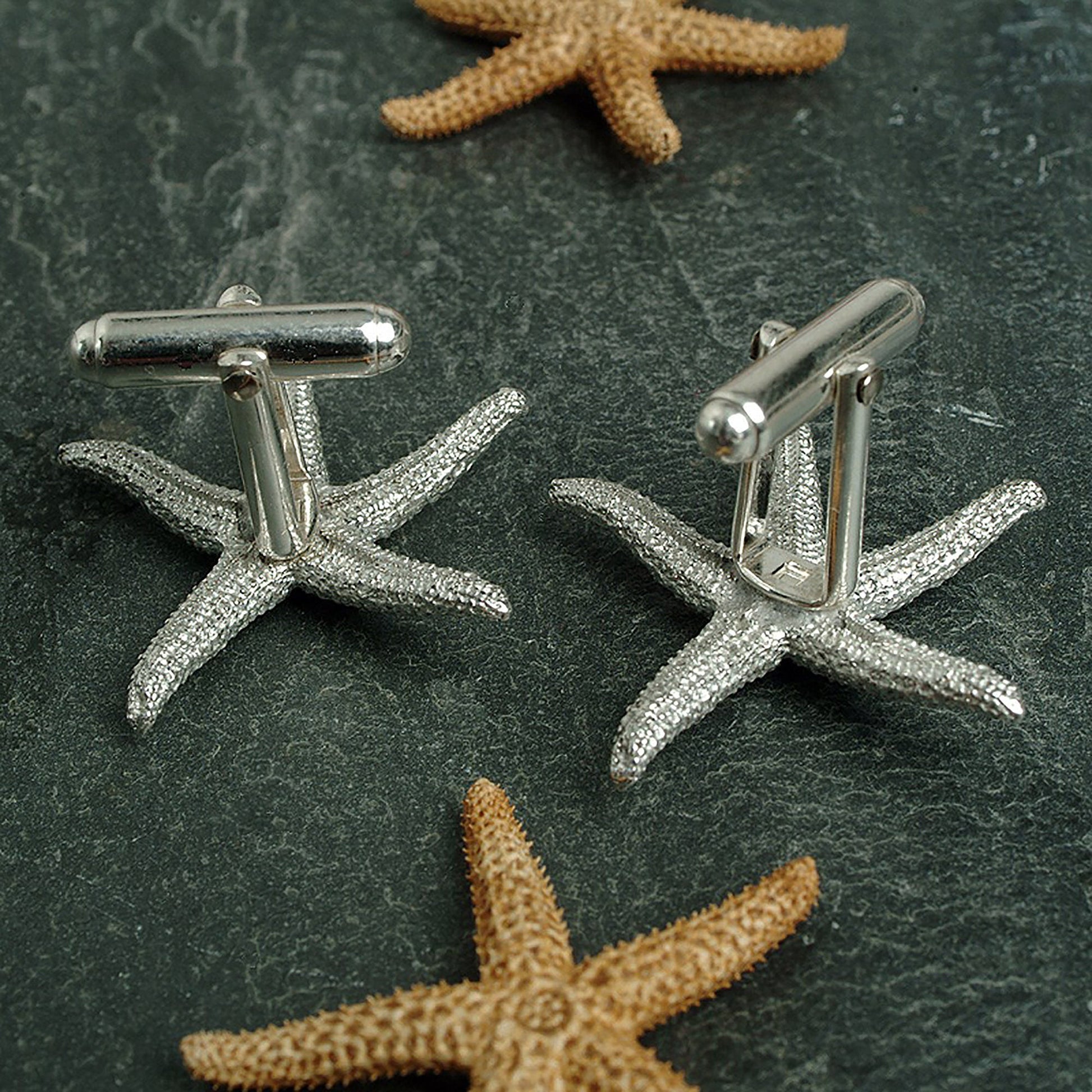 Starfish cufflinks, starfish gifts for men, pewter gifts for nature lovers. The perfect 10th ten year wedding anniversary gift, tin anniversary gifts (Our pewter is 95% tin) and a great gift for Father's day.