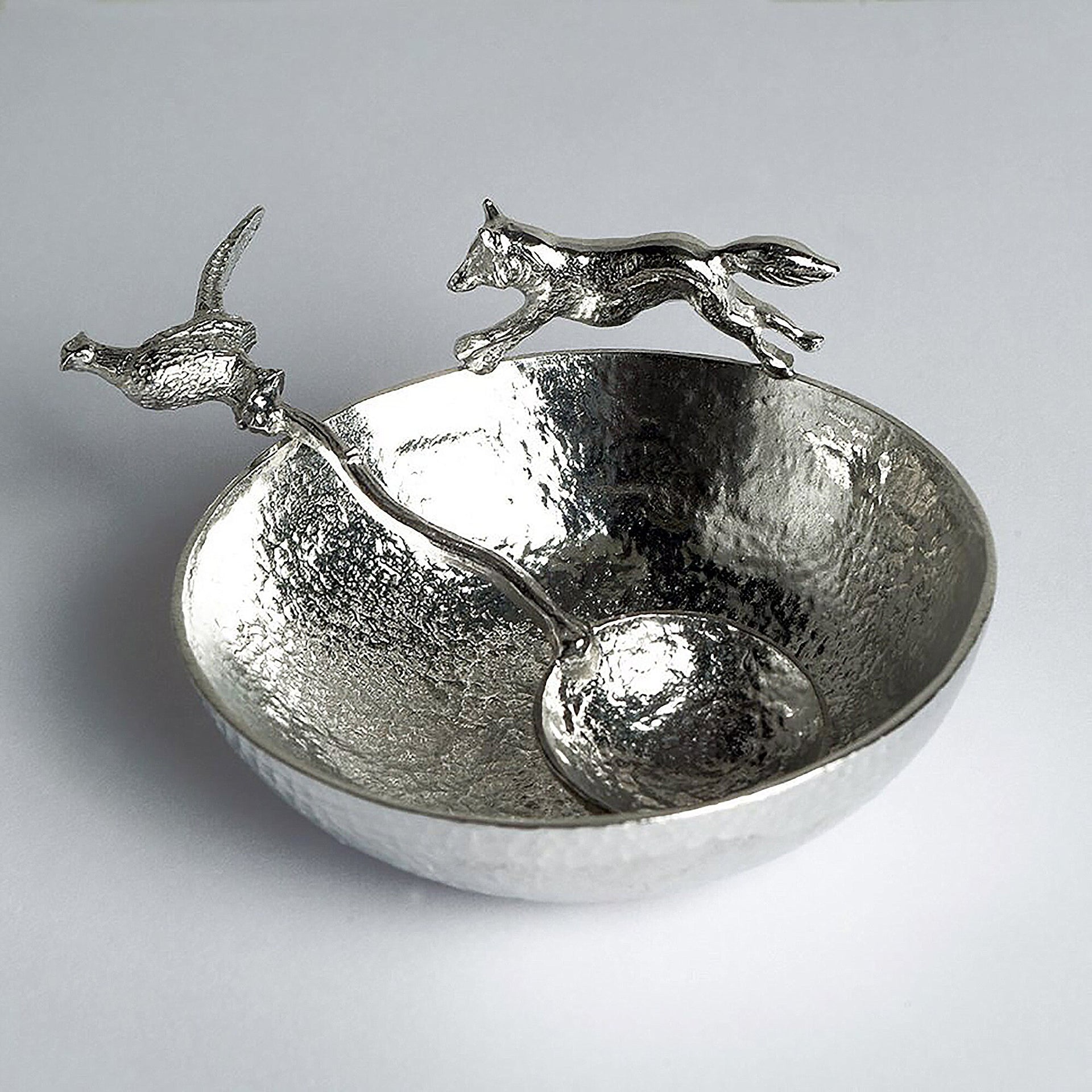 Fox Pewter Bowl And Pheasant Spoon | Hunting And Shooting Gifts